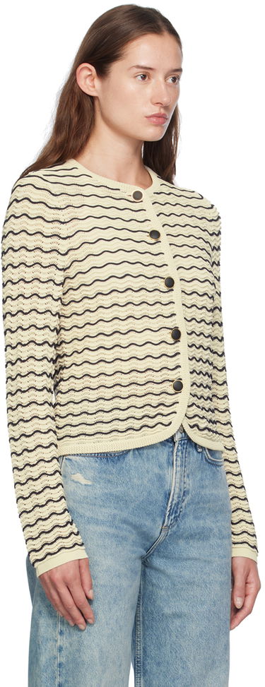 Пуловер rag & bone rag & bone Elisa Wavy Knit Cardigan Бежово | WAS24F068UG68, 1