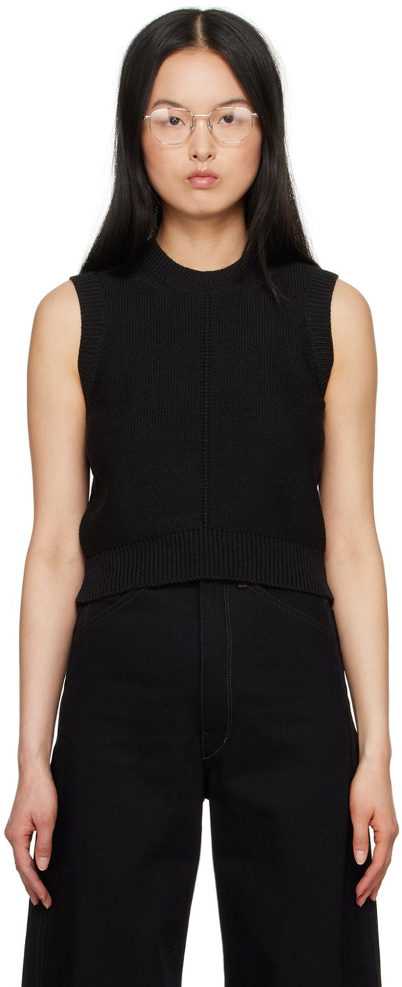 Пуловер LEMAIRE Lemaire Cropped Knit Vest Черно | TO1208 LK1022