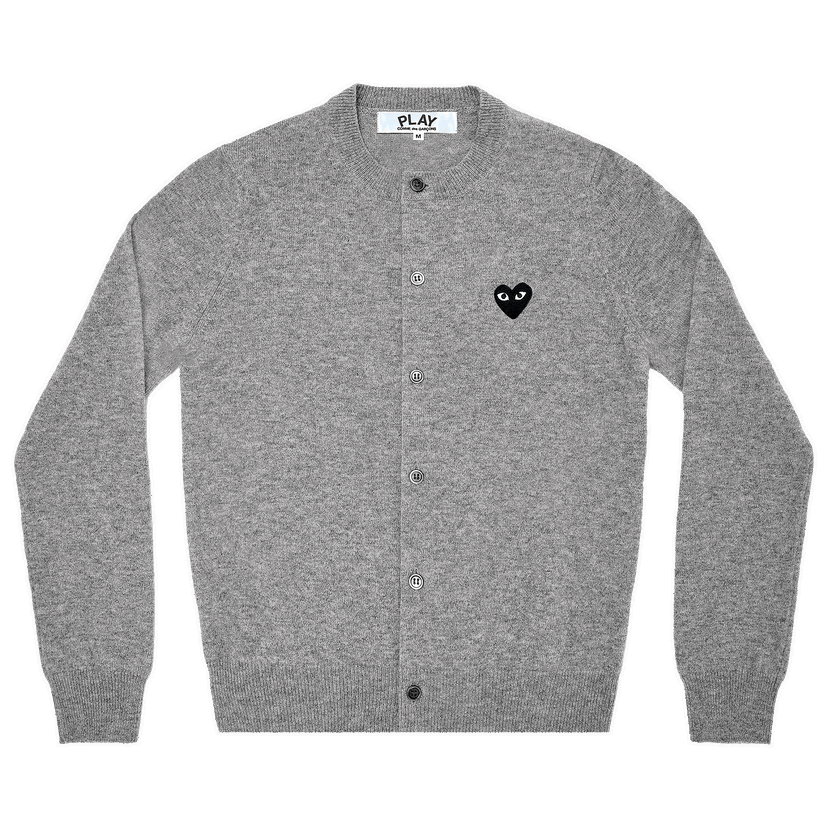Пуловер Comme des Garçons PLAY Heart Patch Cardigan Сиво | AZ N023 051 2