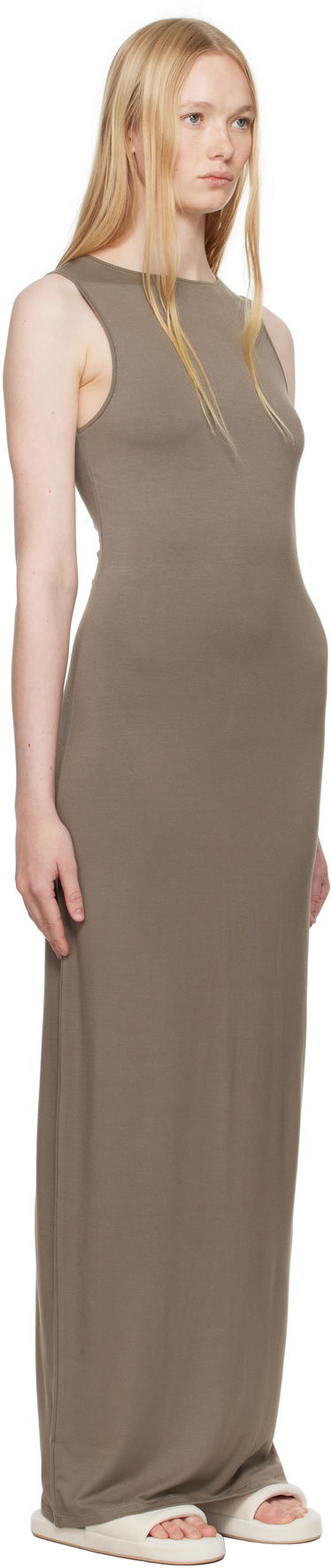 Pокля SKIMS SKIMS Smooth Layers Boat Neck Maxi Dress Черно | DS-DRS-8491W, 3
