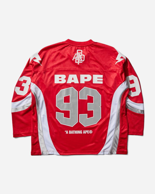 Jacquard Relaxed Fit Ice Hockey Jersey with 93 and Lightning Bolt Details