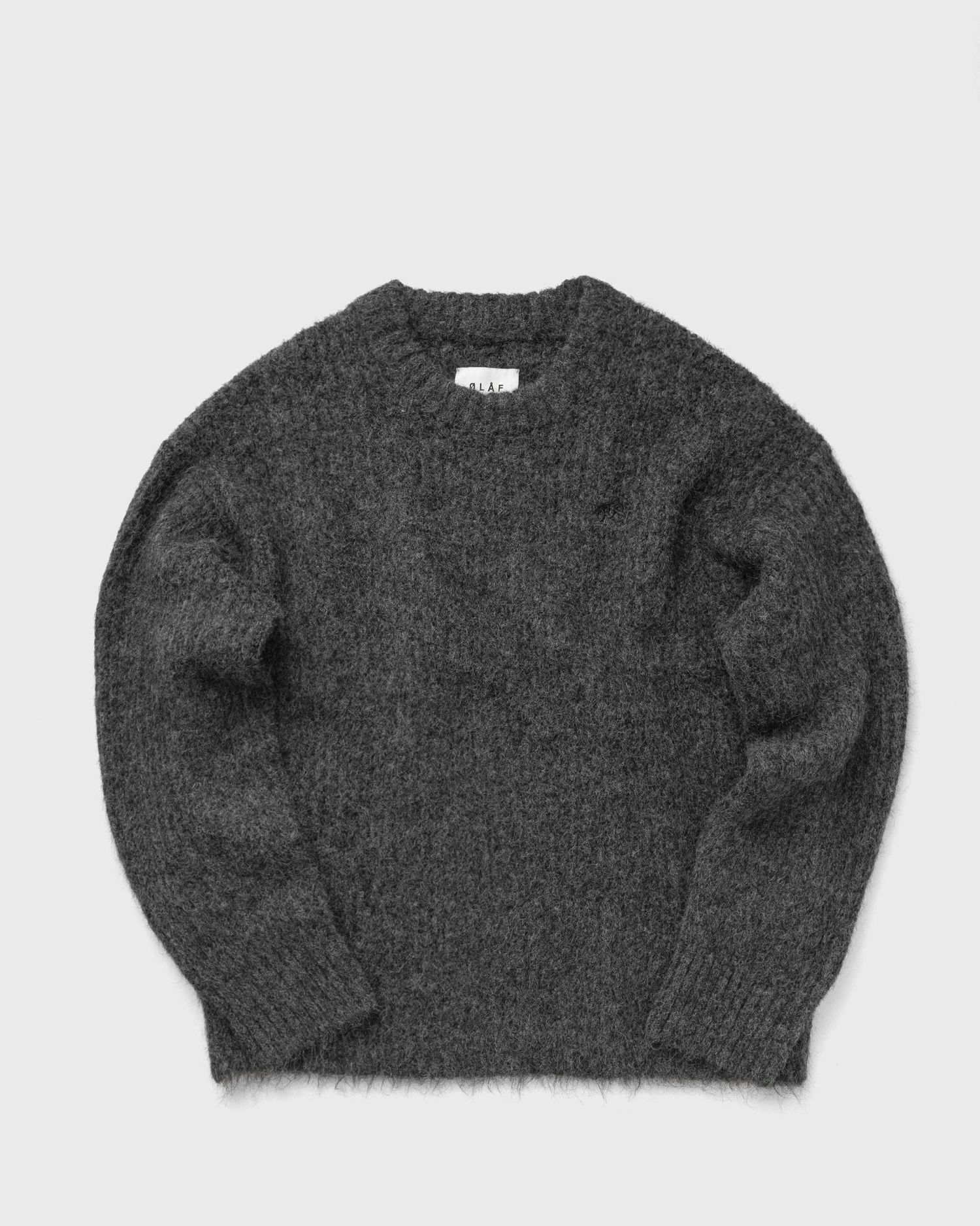 Пуловер ØLÅF Fuzzy Knit Crewneck Sweater Сиво | M220708-CHARCOAL, 0