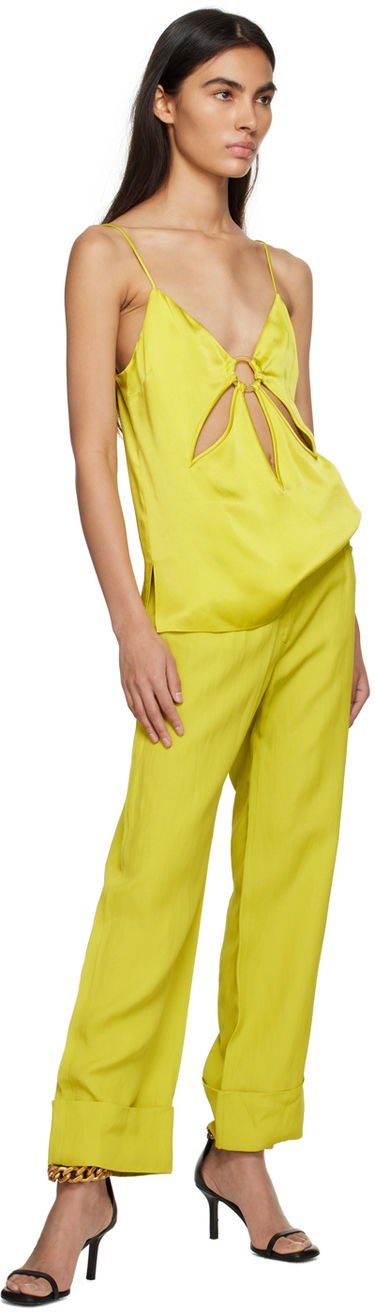 Потник Stella McCartney Stella McCartney Cutout V-Neck Tank Top Зелено | 6T00583AU309, 3