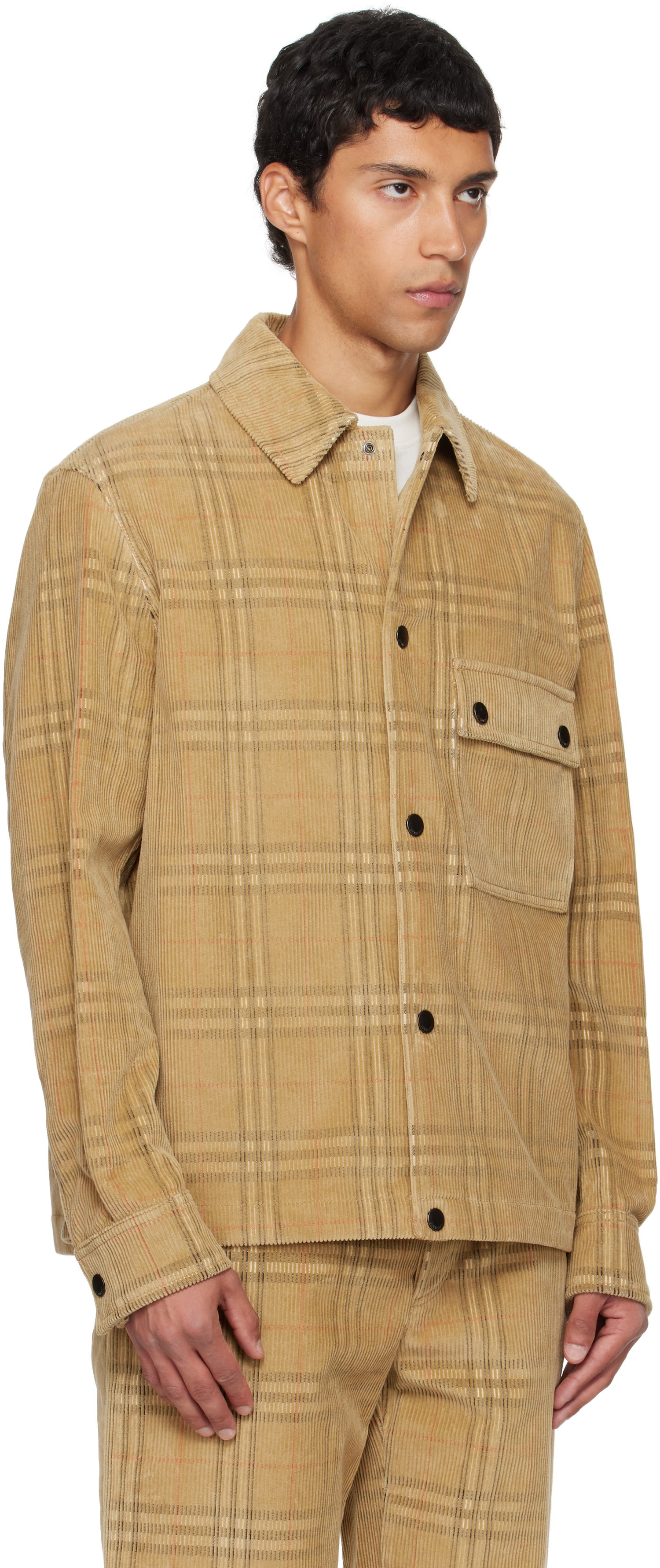 Риза Burberry Burberry Check Corduroy Overshirt Бежово | 8113164, 1