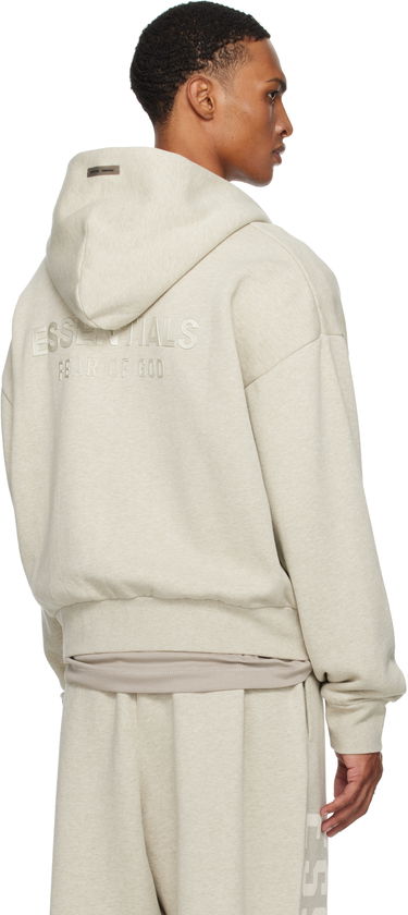 Суитчър Fear of God ESSENTIALS Classic Fit Fleece Zip-Up Hoodie Бежово | 192SP254782F, 2