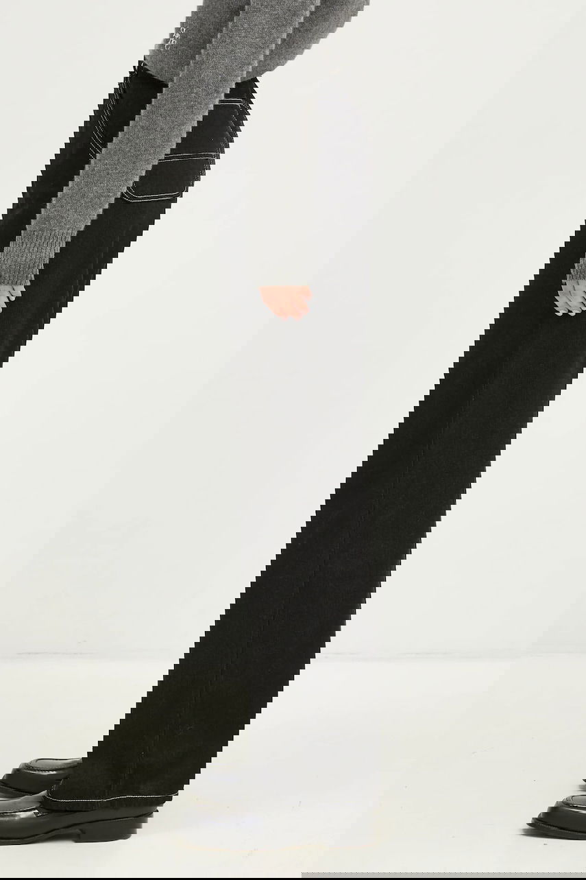 Дънки Carhartt WIP Simple Pant Contrast Stitch High Waist Черно | I031924.8902, 1