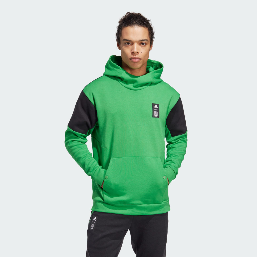 Суитчър adidas Performance Austin FC Travel Hoodie Зелено | HU0091, 0