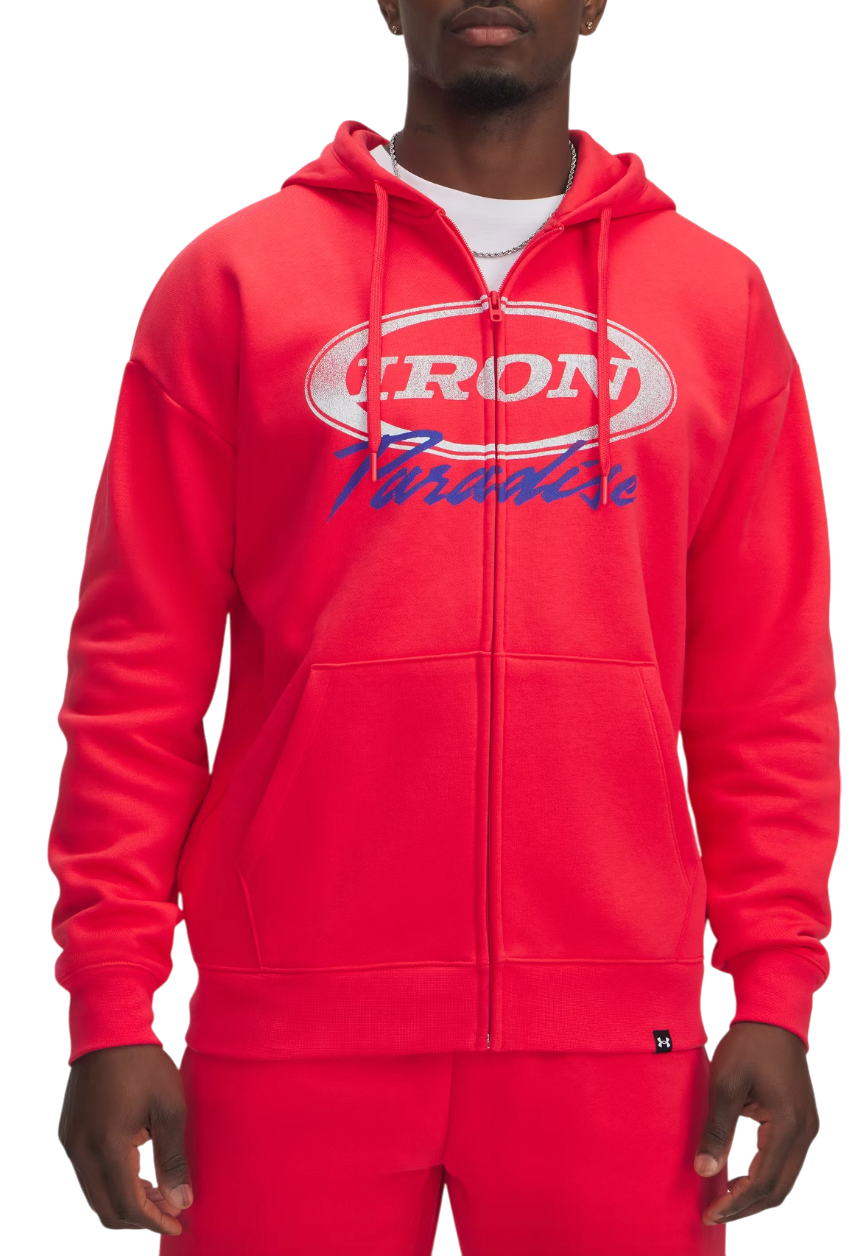 Суитчър Under Armour Project Rock Icon Fleece Full-Zip Hoodie Червено | 1389914-989, 0