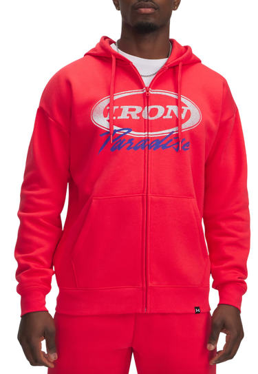 Суитчър Under Armour Project Rock Icon Fleece Full-Zip Hoodie Червено | 1389914-989, 0