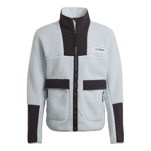 Пуловер adidas Performance Terrex Fleece Stand Collar Jacket Синьо | GI7381