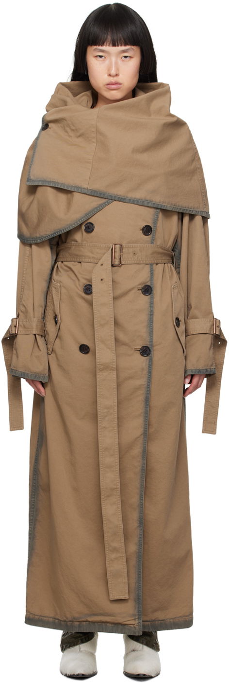 Палта Acne Studios Shawl Collar Trench Бежово | A90569-, 0