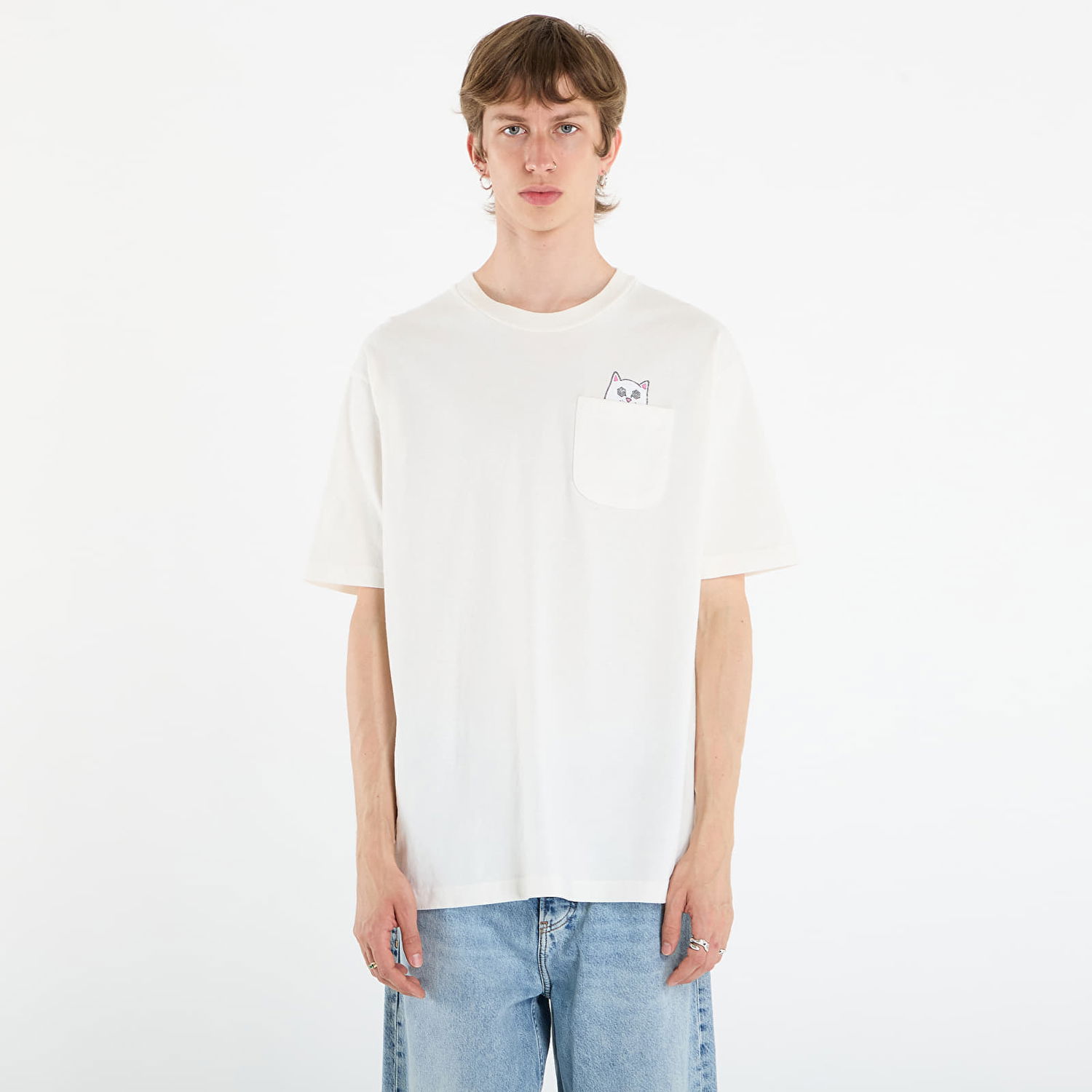 Тениска RIPNDIP RIPNDIP Nut Then Bolt Pocket T-Shirt Бяло | RNDFALL25118, 0