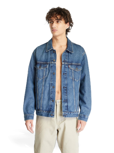 ® Relaxed Fit Trucker Jacket Med Indigo - Worn In