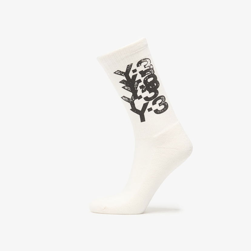 Чорапи Y-3 Y-3 Graphic Crew Socks Бяло | KT3210