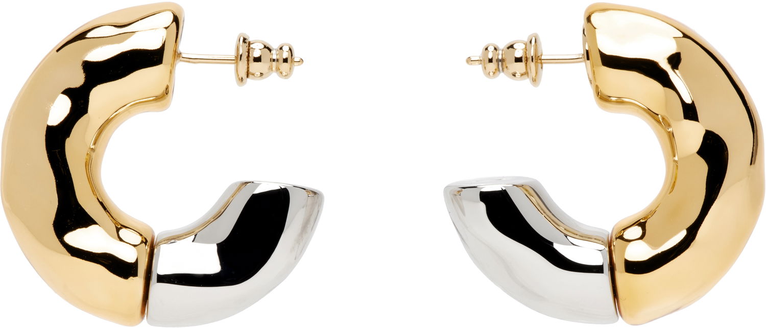 Обеци AMI AMI Paris Dune Hoop Earrings Металик | UJW219.361, 0