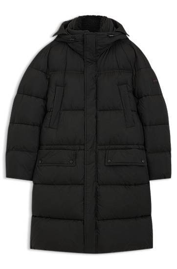 Парка BOSS Water-repellent long parka jacket Черно | 50543617