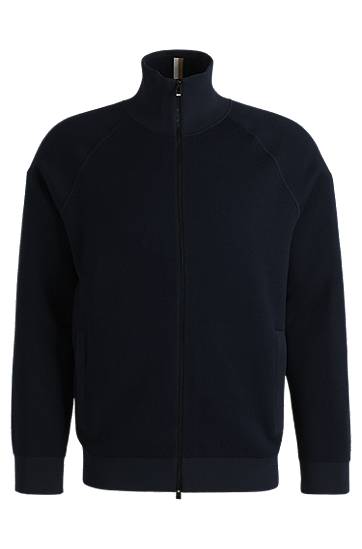 Яке бомбър BOSS Cotton-blend Zip-up Cardigan Тъмно синьо | 50519629, 0