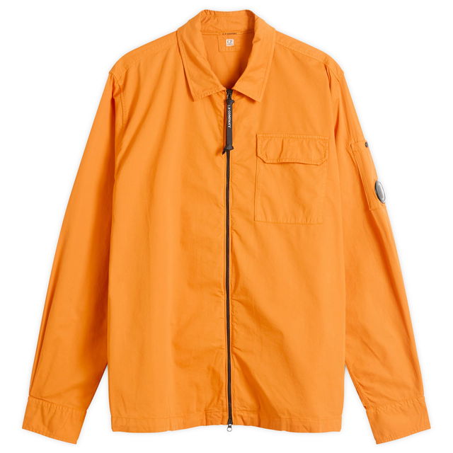 C.P. Company Men's Organic Gabardine Zip Overshirt, Size Large