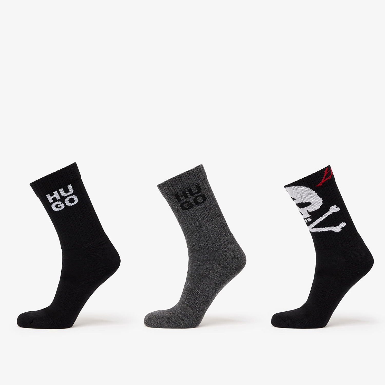 Чорапи BOSS Hugo Rib Skull Sock 3-Pack Multicolor Многоцветен | 50524801-001, 0