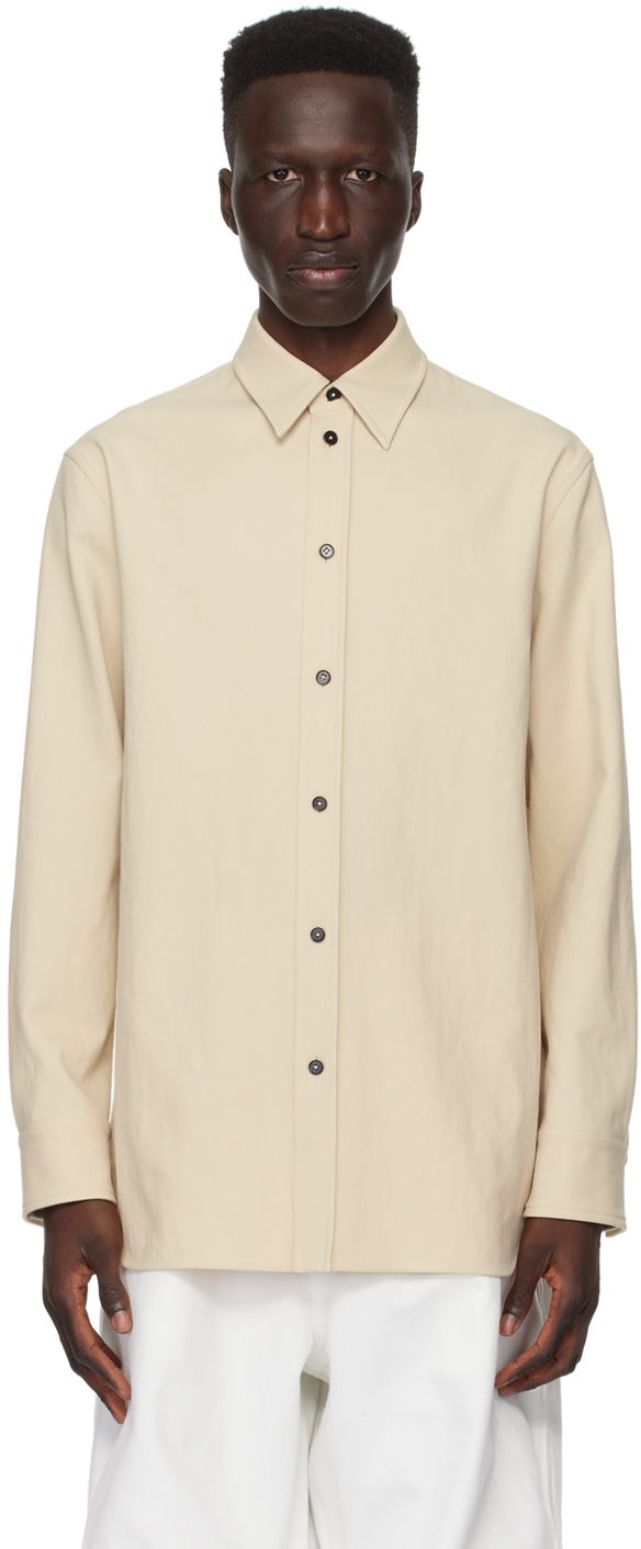 Риза Jil Sander Button Shirt Бежово | J23DL0001_J70018