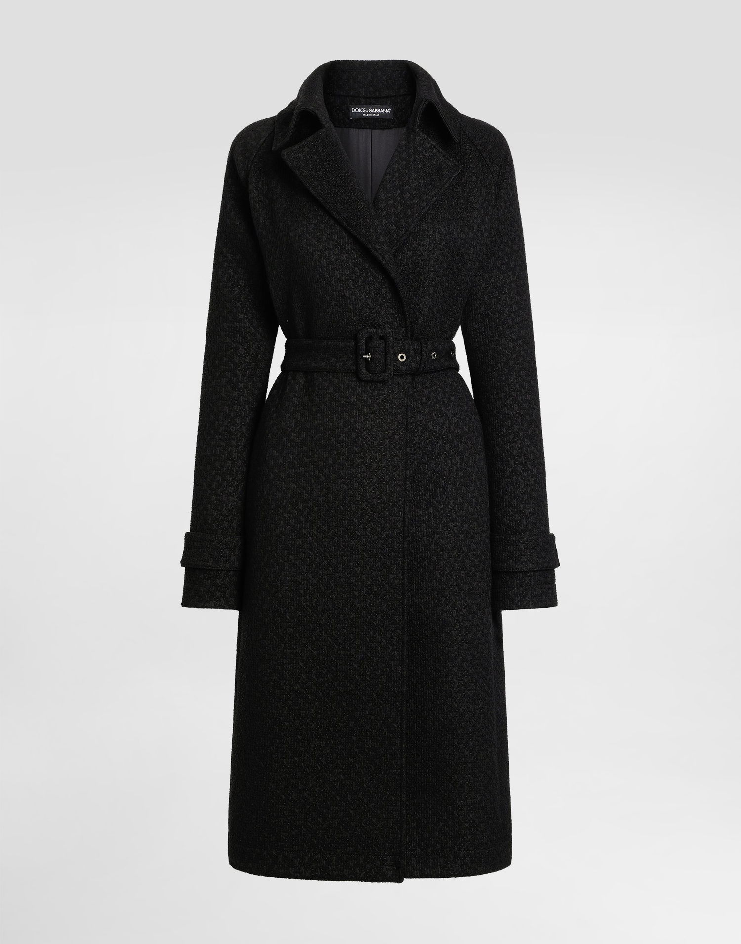 Тренчкот Dolce & Gabbana Dolce & Gabbana Tweed Trench Coat Черно | F0W3GTHUMUAN0000, 0