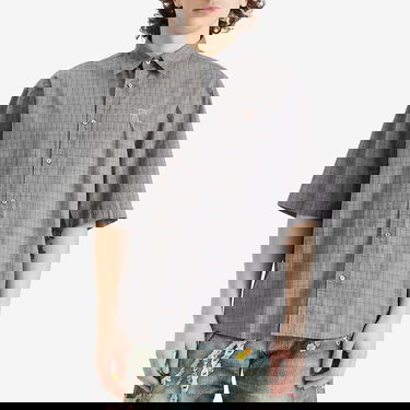 Риза Acne Studios Sandrok Microcheck Cotton Shirt, Size 50 Сиво | BB0614-902, 2