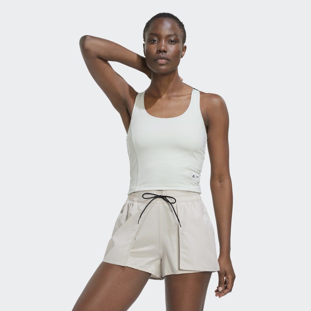 Потник adidas Performance Cropped Training Tank Top Бежово | HS9061, 1