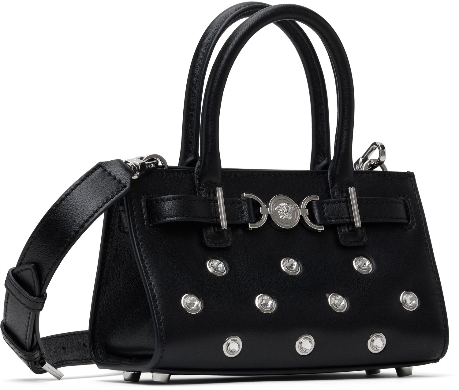 Дамска чанта Versace Versace Medusa '95 Crystal-Embellished Mini Bag Черно | 1015820_1A13490_1B00P, 1