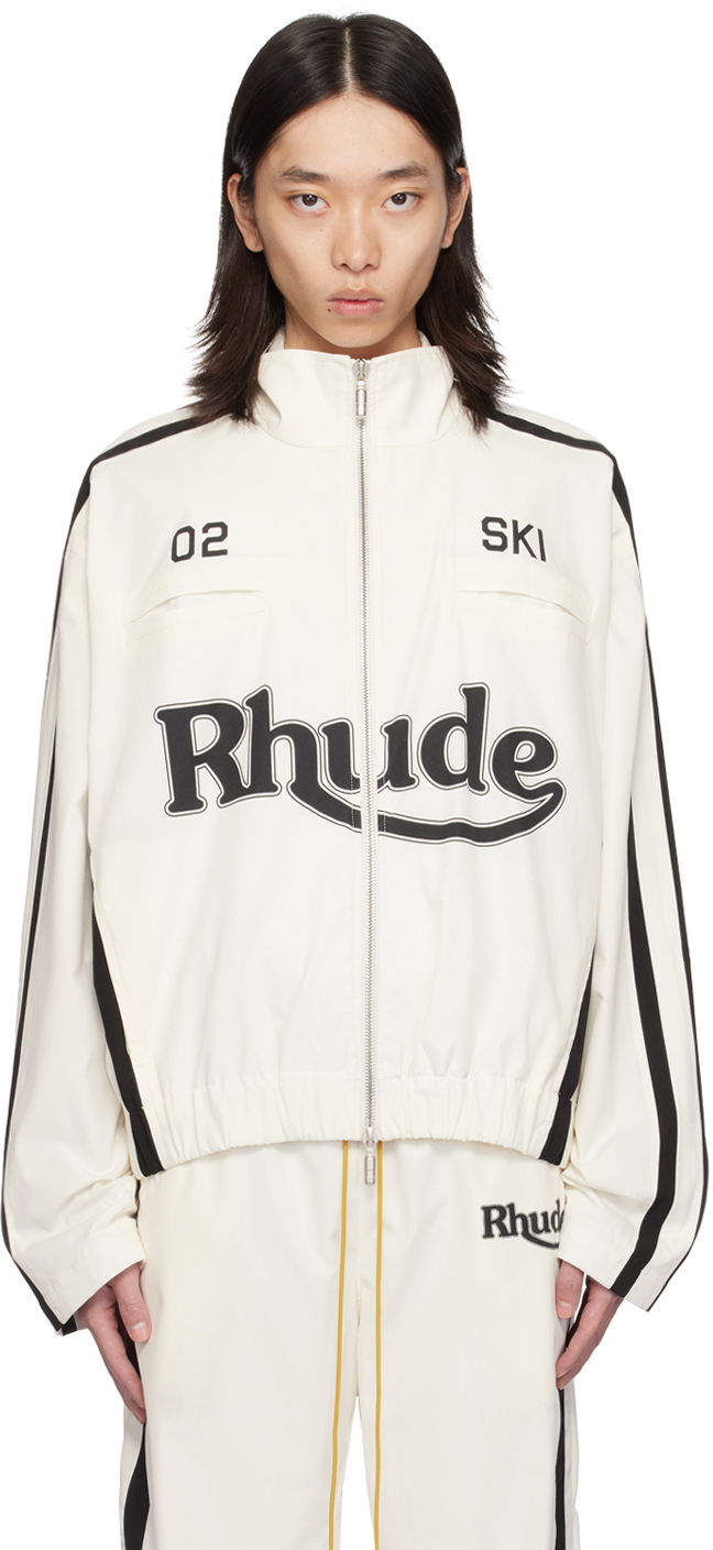 Яке Rhude Off-White Ski Track Jacket Бяло | RHPF24JA01862, 0