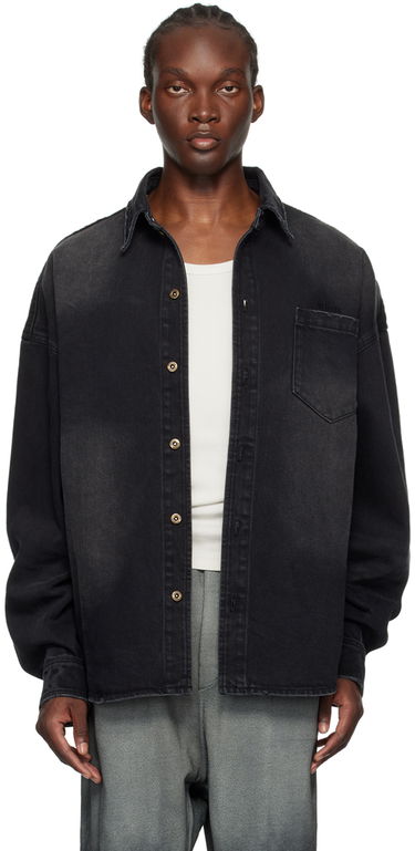 Риза We11done Distressed Denim Shirt Черно | WD-DB2-24-354-U-BK, 0