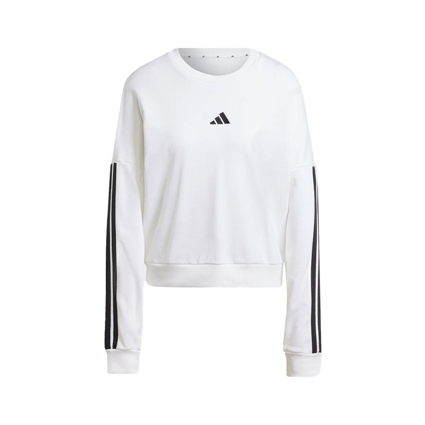 Суитчър adidas Originals Essentials 3-Stripes French Terry Cropped Sweatshirt Бяло | JD5285