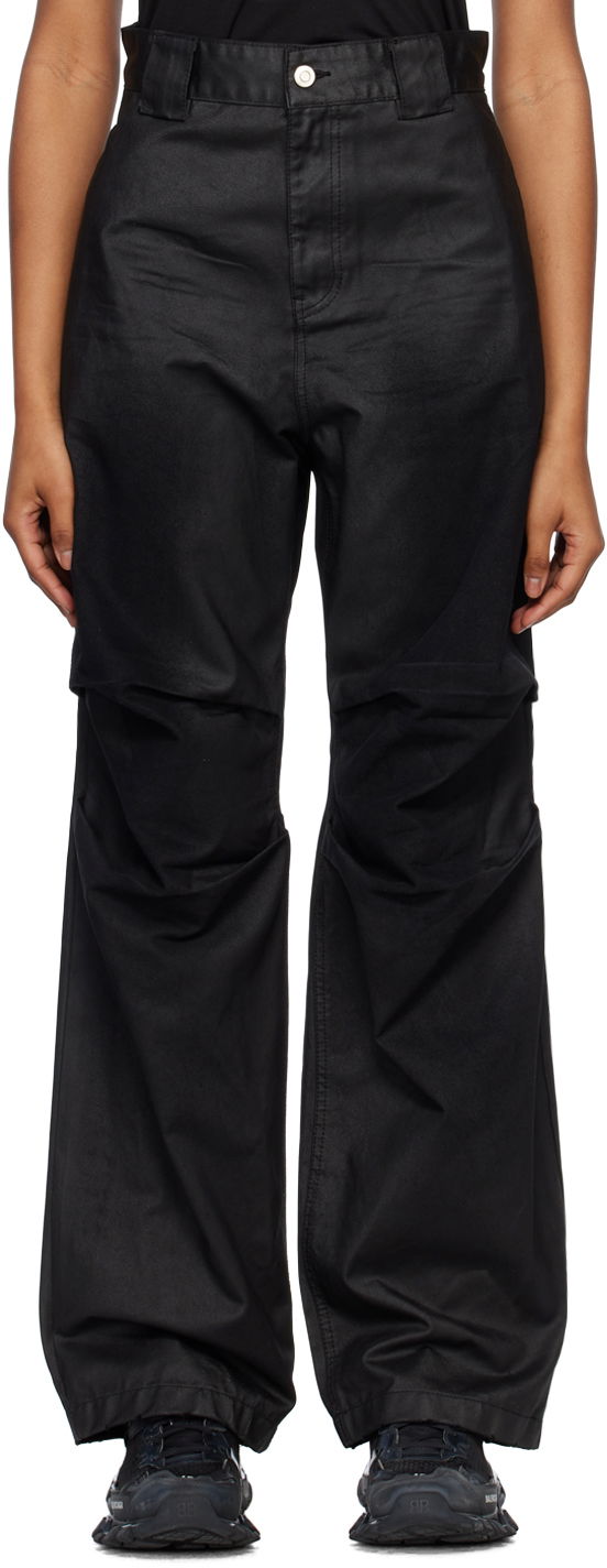 Карго панталони We11done We11done Tuck Straight Leg Jeans Черно | WD-DP1-23-383-W-BK, 0