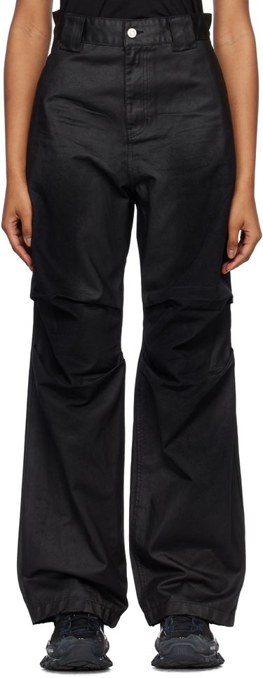 Карго панталони We11done We11done Tuck Straight Leg Jeans Черно | WD-DP1-23-383-W-BK, 0