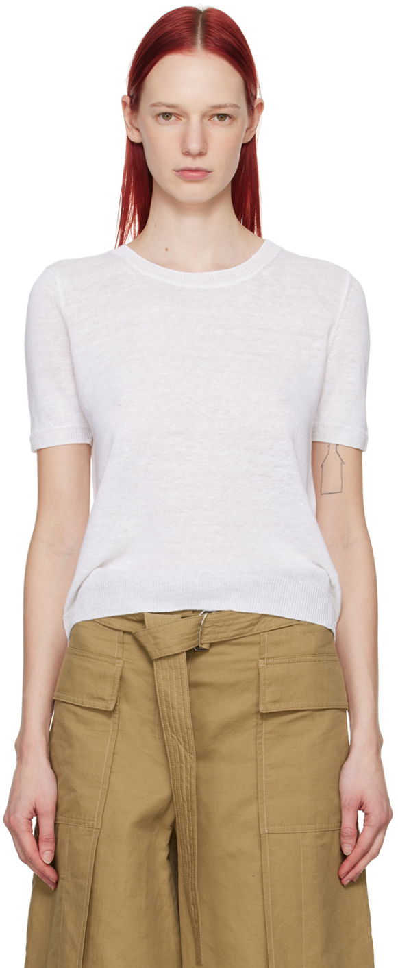 Пуловер Max Mara Weekend Max Mara Pancone Knit T-Shirt Бяло | 2415361032600001, 0