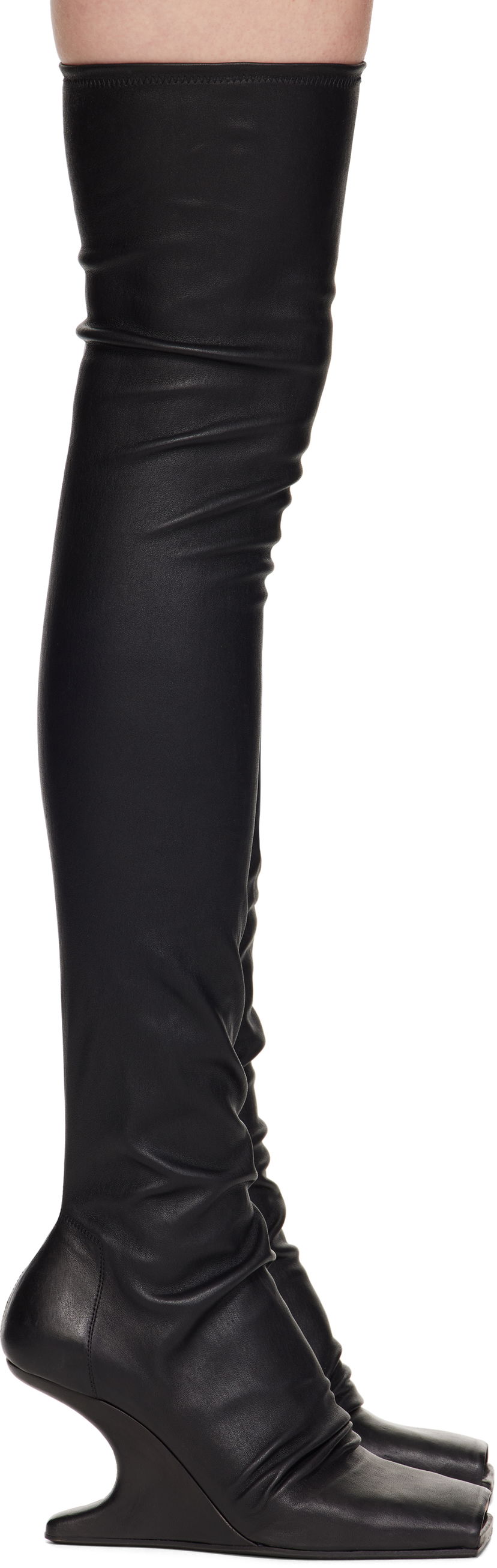 Чорапи Rick Owens Rick Owens Cantilever Tall Boots Черно | RP01E7801 LS