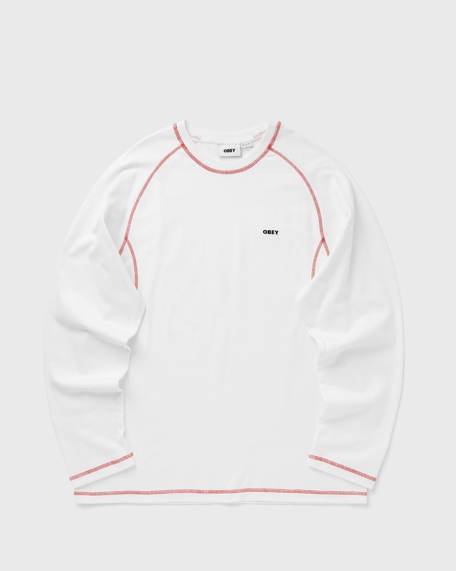 Тениска OBEY Long Sleeve T-Shirt with Contrast Stitching Бяло | 131030141-WTM, 1