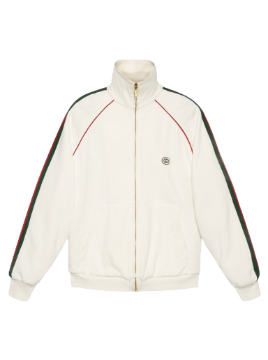 Суитчър Gucci Jersey Zip-Up Hoodie Бяло | ‎625405 XJCOE 9146