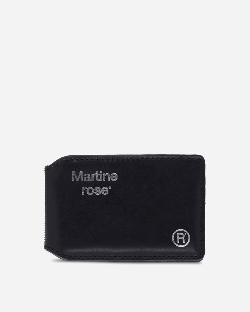 Портфейл Martine Rose Logo-Foil Embossed Leather Card Holder Черно | 1150LP22001