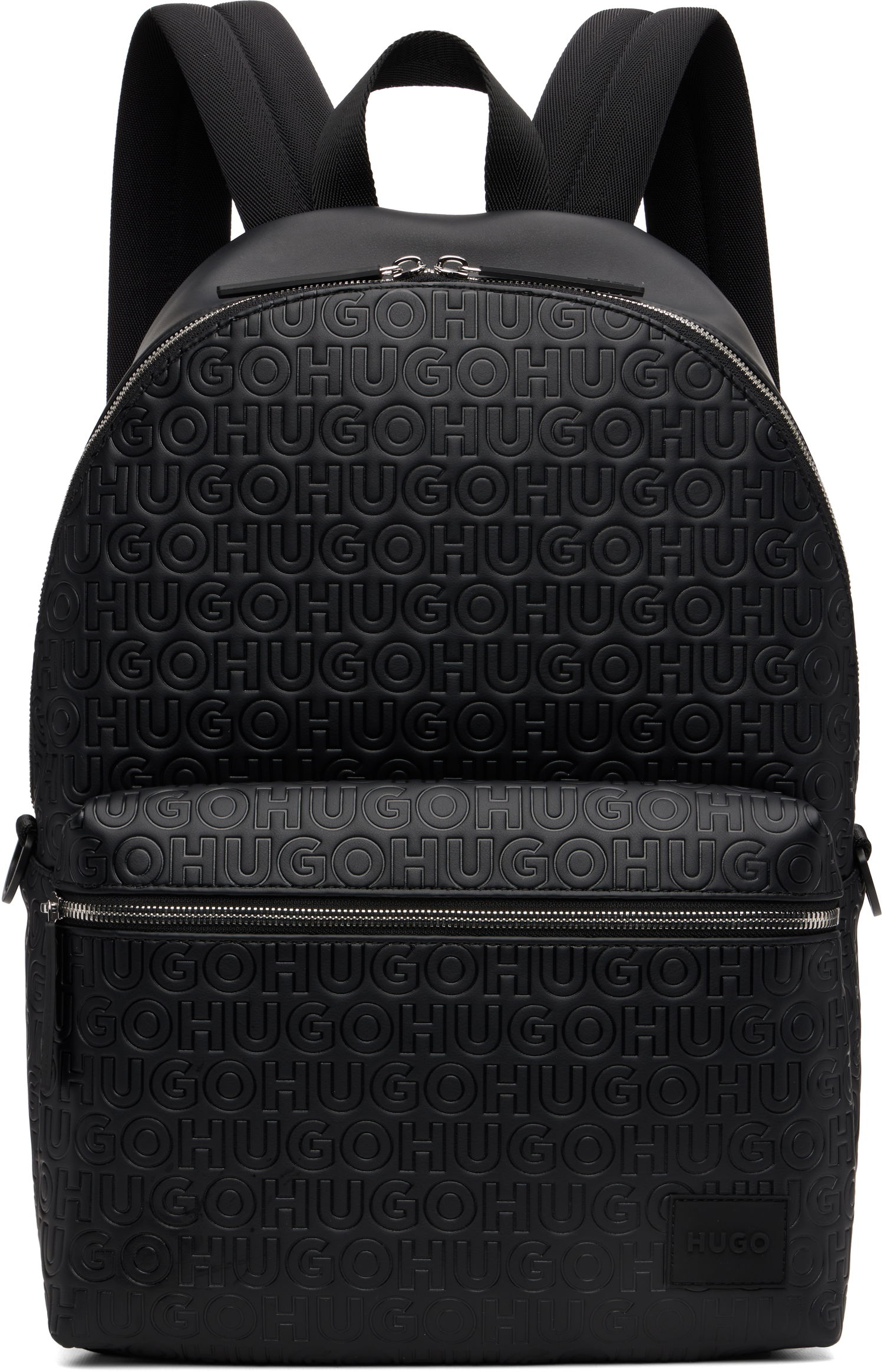Раница BOSS Hugo Embossed-Logo Faux-Leather Backpack Черно | 50552901, 0