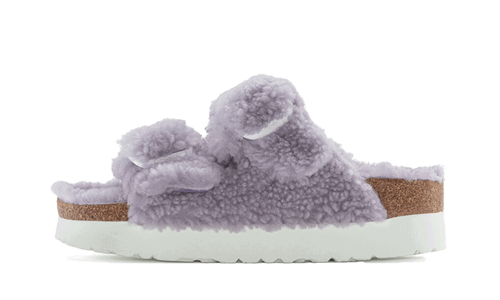 Кецове и обувки Birkenstock Arizona Big Buckle Shearling Purple Fog Сиво | 1024963, 0