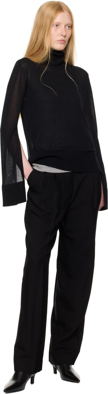Панталони TOTEME TOTEME Double-Pleat Straight-Leg Trousers Черно | 252-WRB0289-FB0459, 3