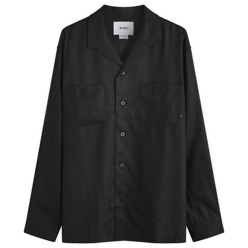 Риза WTAPS Shirt Open Stitch Large Черно | 242TQDT-SHM04-BLK