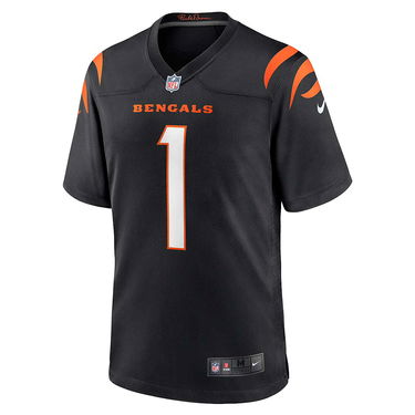 Фланелка Nike NFL Home Game Jersey Cincinnati Bengals Ja'Marr Chase 1 Черно | 67NM-CAGH-9AF-2NT, 1