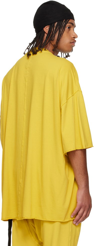 Тениска Rick Owens Concordians Tommy Oversized Raw-Edge Short Sleeve T-shirt Жълто | DU02E7259 RN, 2