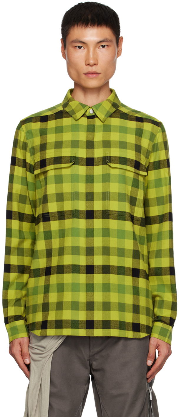 Риза Rick Owens Brushed Shirt Жълто | RU02C7236 CP, 0
