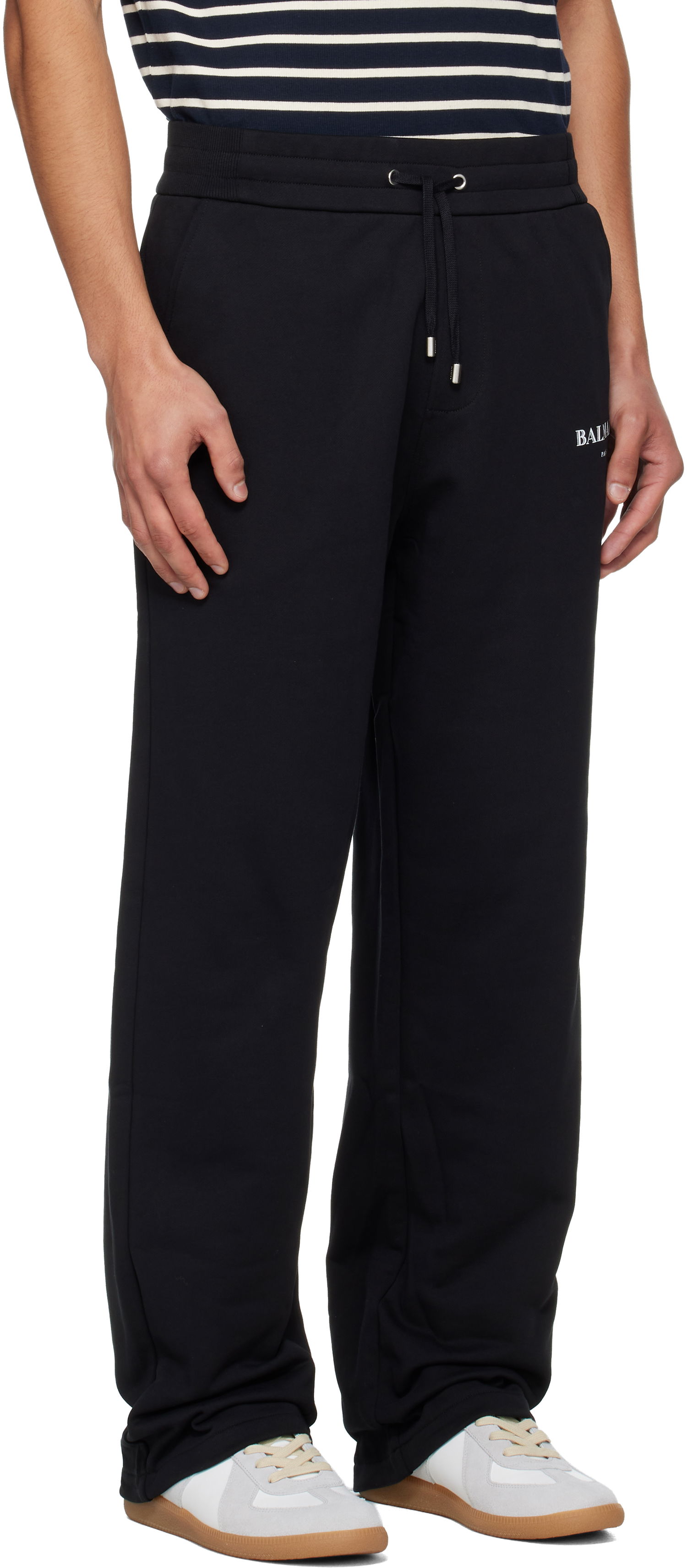 Спортни панталони Balmain Balmain Paris Writing Sweatpants Черно | FH2PQ435BD31, 1