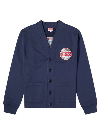 Пуловер KENZO Globe Classic Cardigan Тъмно синьо | FD65SW0904ME-77