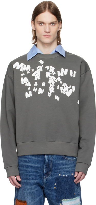 Пуловер Marni Marni 'Marni' Caos Logo Sweatshirt Сиво | FUMU0074PU USCX48, 0