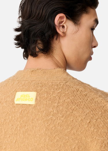 Пуловер AXEL ARIGATO Studio Fuzzy Knit V-Neck Cardigan Бежово | A3731002, 7