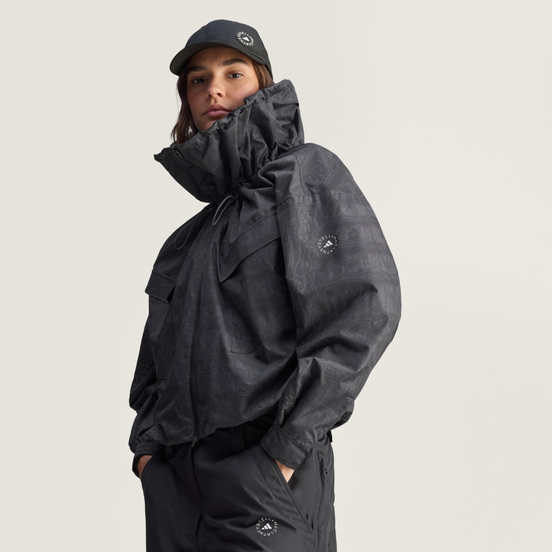 Ветровка adidas Performance Printed Windbreaker Jacket adidas by Stella McCartney Черно | JV7035, 0